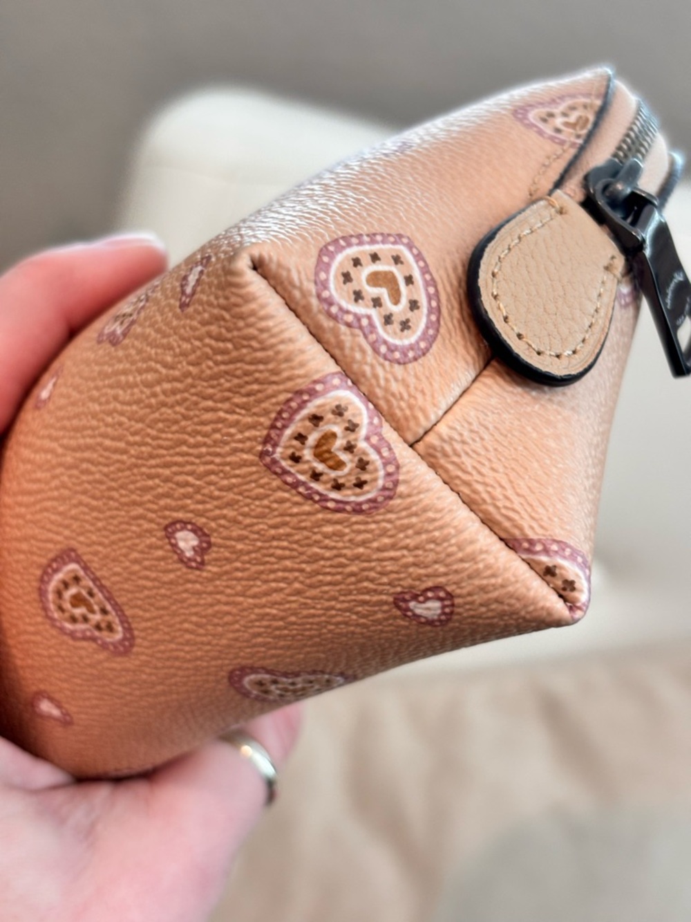 COACH Cosmetic Case 17 with Western Heart Print - Picture 7 of 13